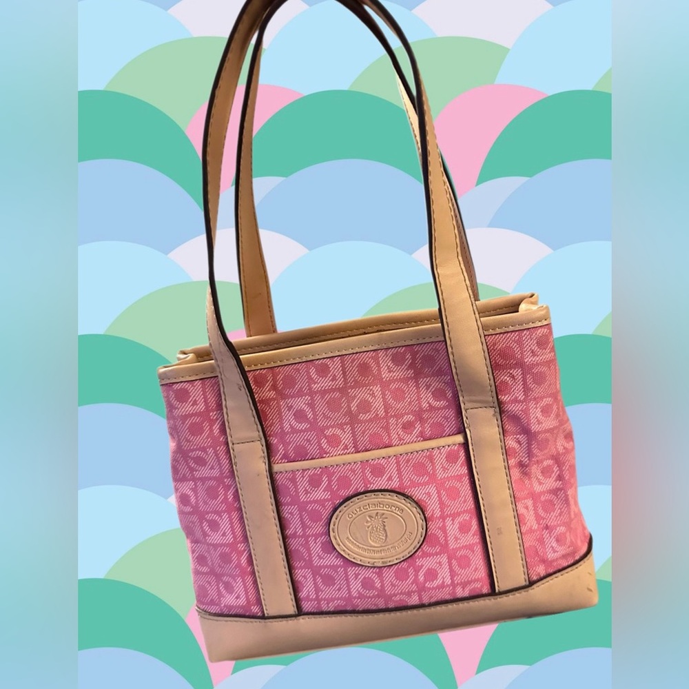 Liz Claiborne Vintage Pink Monogram Mini Bag